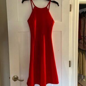 Calvin Klein Red strappy Aline dress